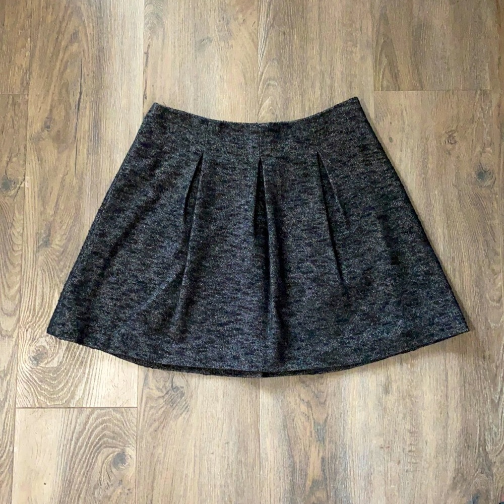 THEORY | Grey & black boucle skirt